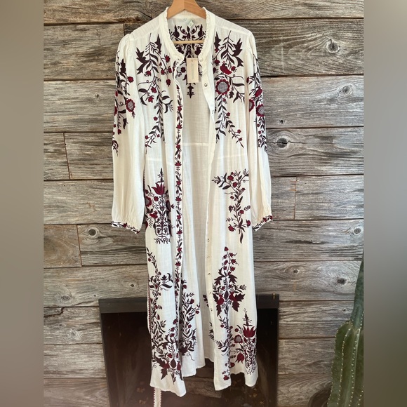 Sundance embroidered long sleeve maxi dress - Picture 2 of 8